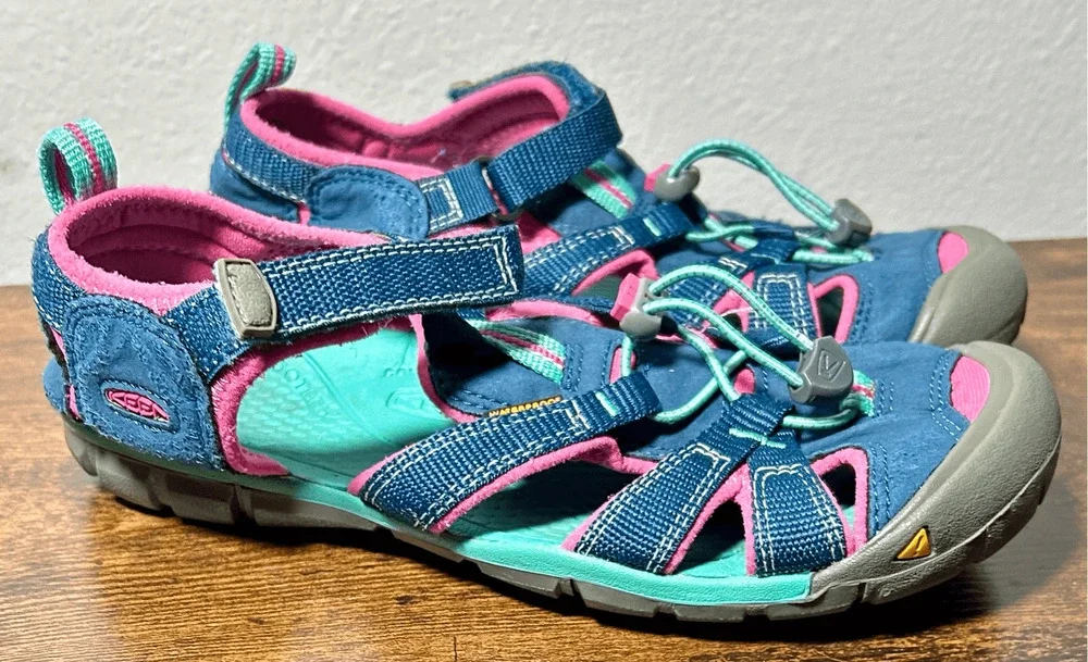Keen Newport H2 Girls Youth Sandals Blue & Pink Sz 5